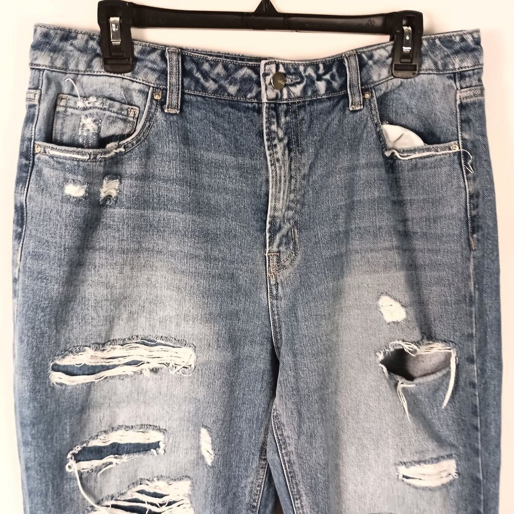 Altar'd State Mica Denim Distressed High Rise Loose Jeans Women 31 Cotton - Picture 4 of 7
